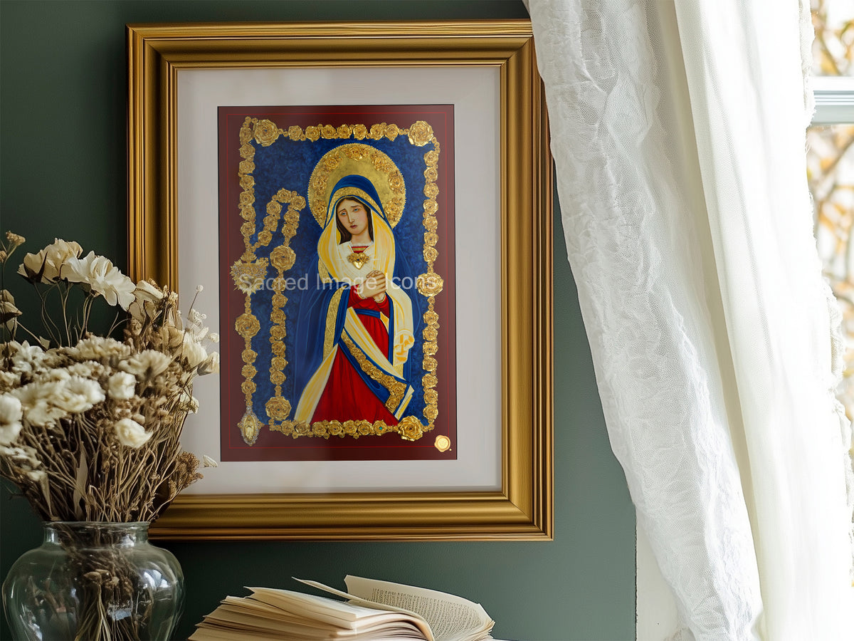 Our Lady of Sorrows Chaplet Icon Print