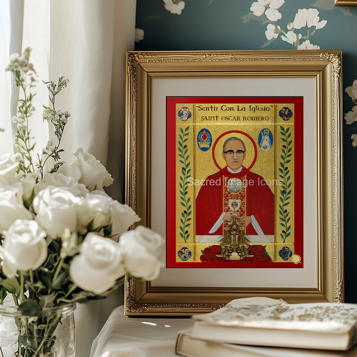 Saint Oscar Romero Icon Print