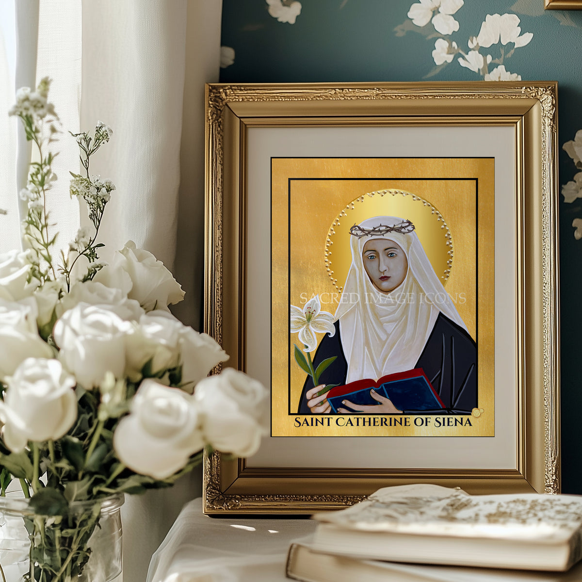 Saint Catherine of Siena Icon Print