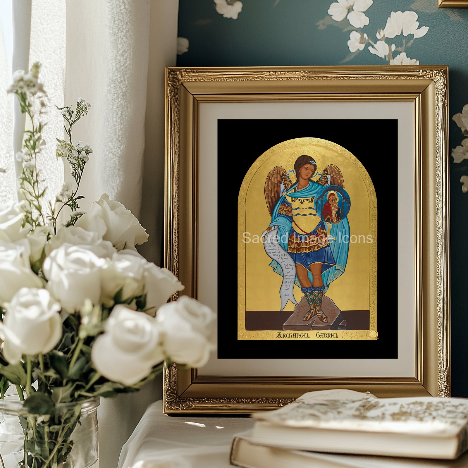 Archangel Gabriel Icon Print