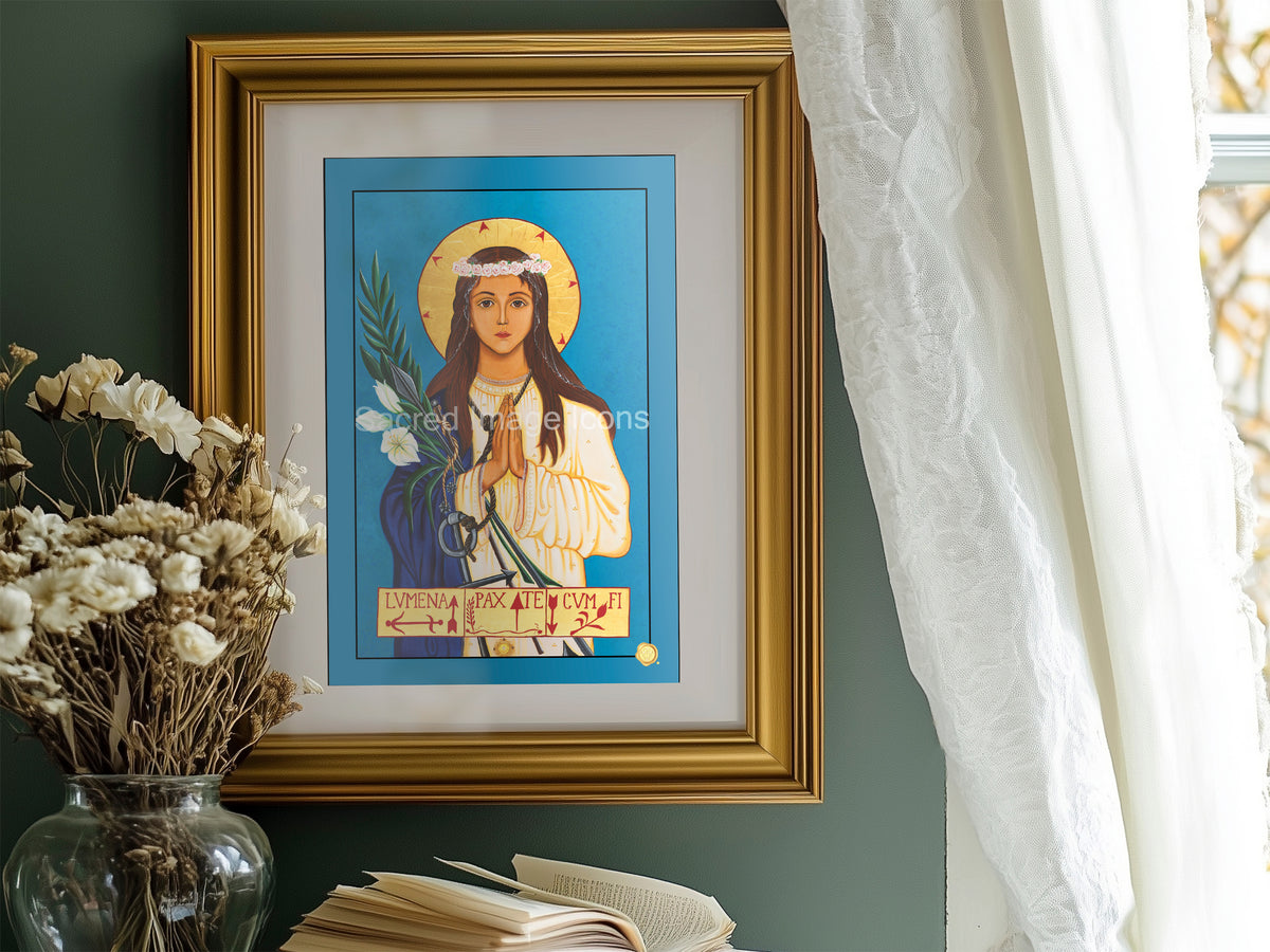 Saint Philomena Icon Print