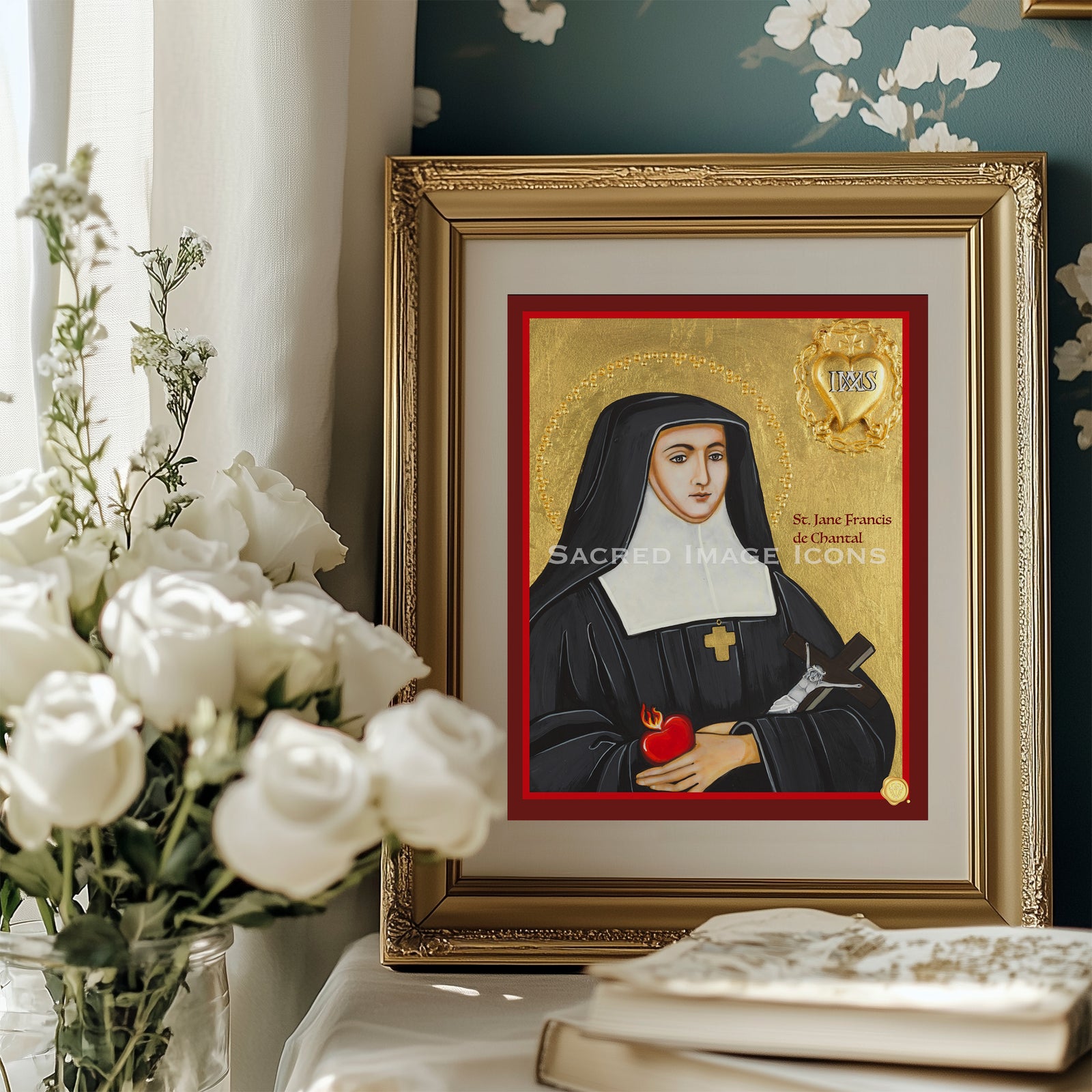 Saint Jane Frances de Chantal Icon Print