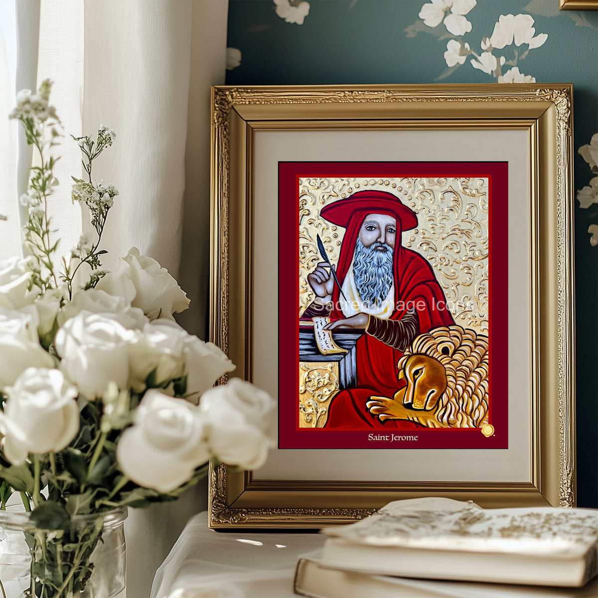 Saint Jerome Icon Print