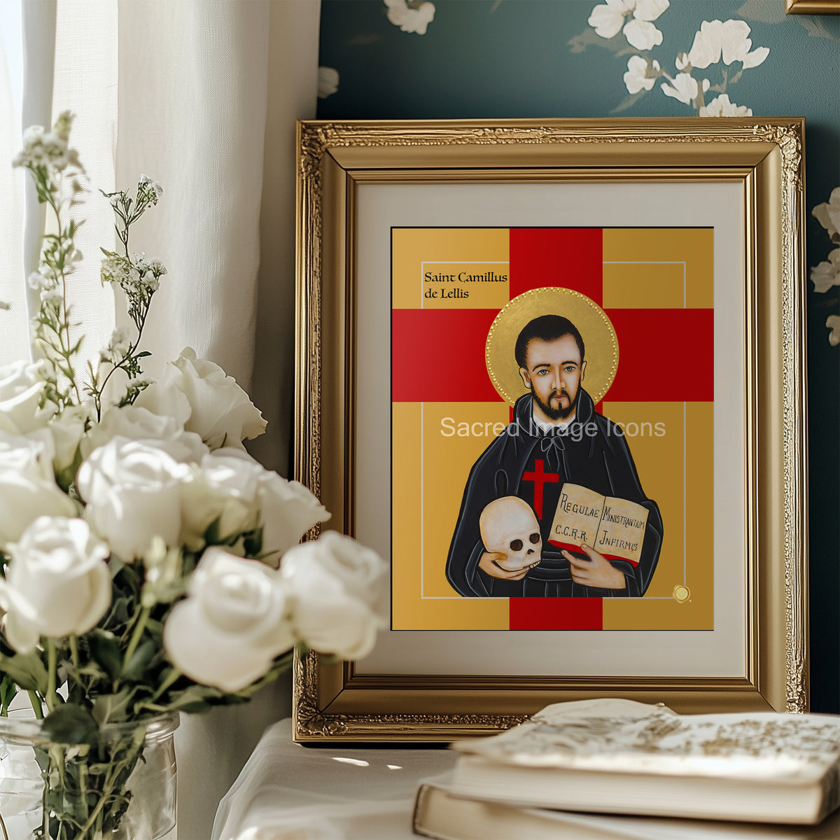 Saint Camillus de Lellis Icon Print