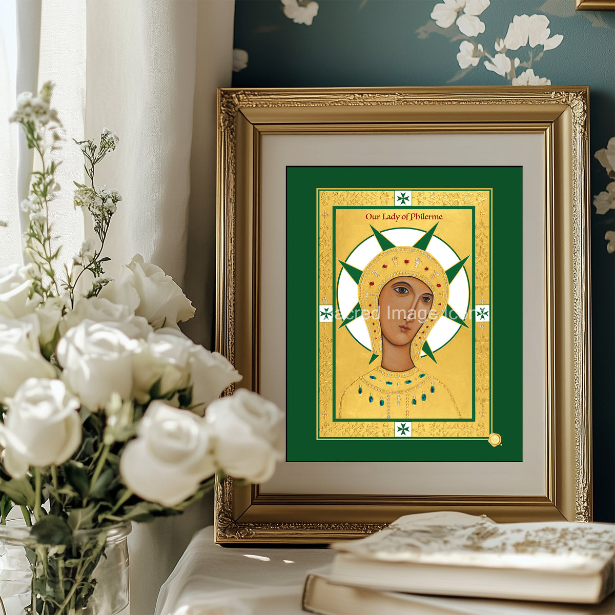 Our Lady of Philerme  - The Military and Hospitaller Order of St. Lazarus of Jerusalem - Icon Print