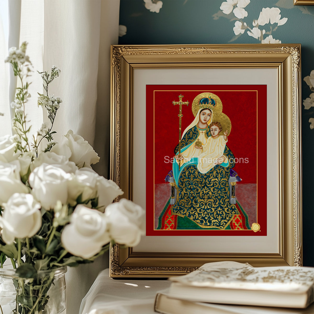 Our Lady Seat of Wisdom Icon Print