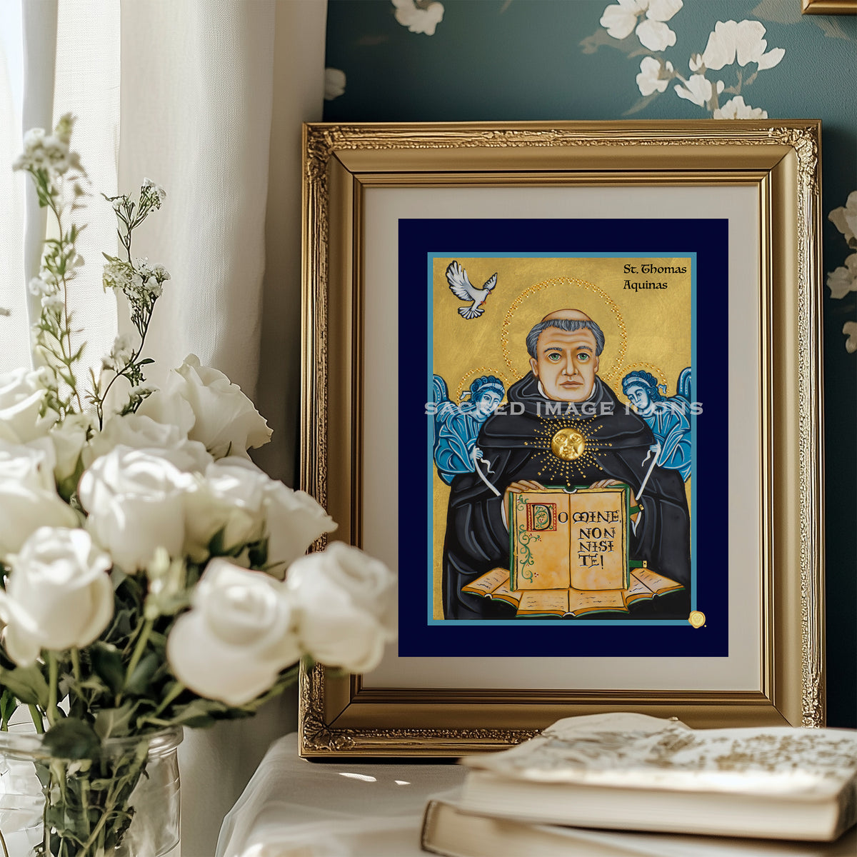 Saint Thomas Aquinas Icon Print
