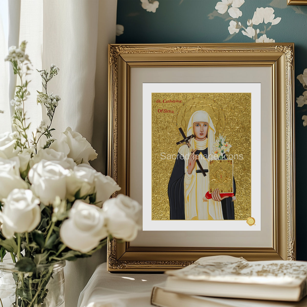 Saint Catherine of Siena Icon Print