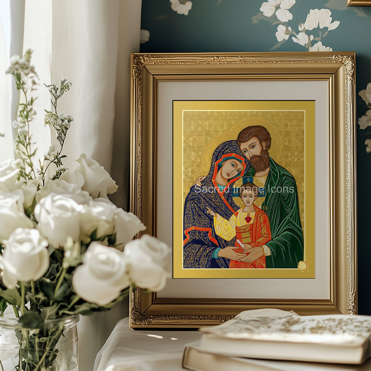 The Holy Family 1 Icon Print and Framed Print