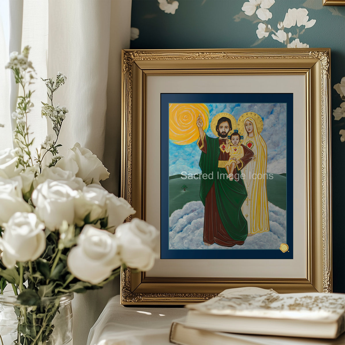 The Holy Family 3 Icon Print