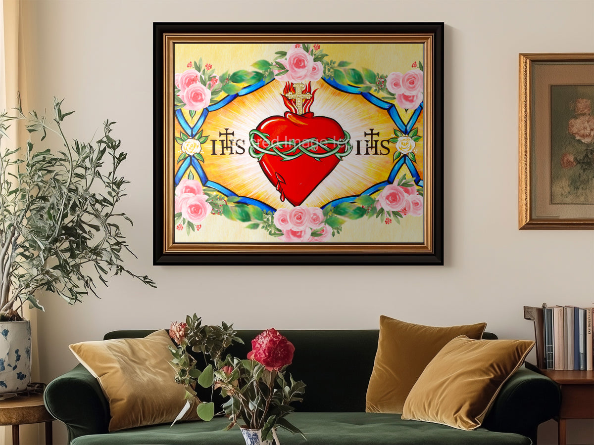 Sacred Heart Icon Print