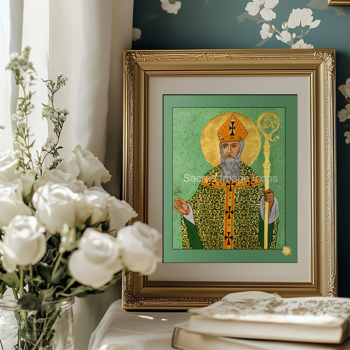 Saint Patrick Icon Print