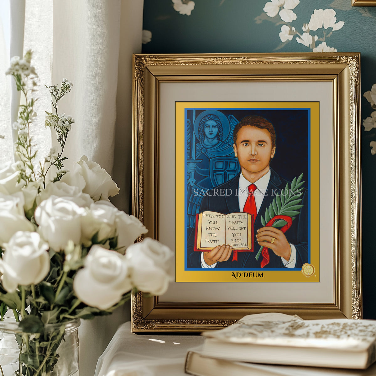 Charlie Kirk Icon Print