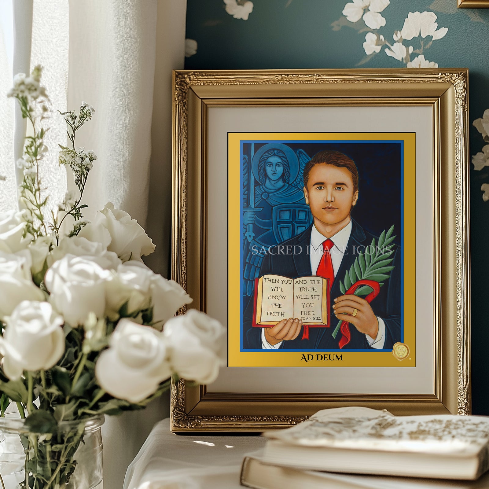 Charlie Kirk Icon Print