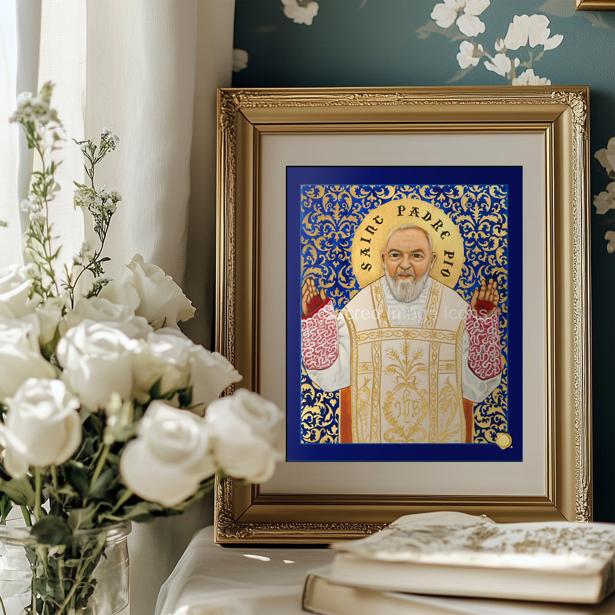 Saint Padre Pio Icon Print