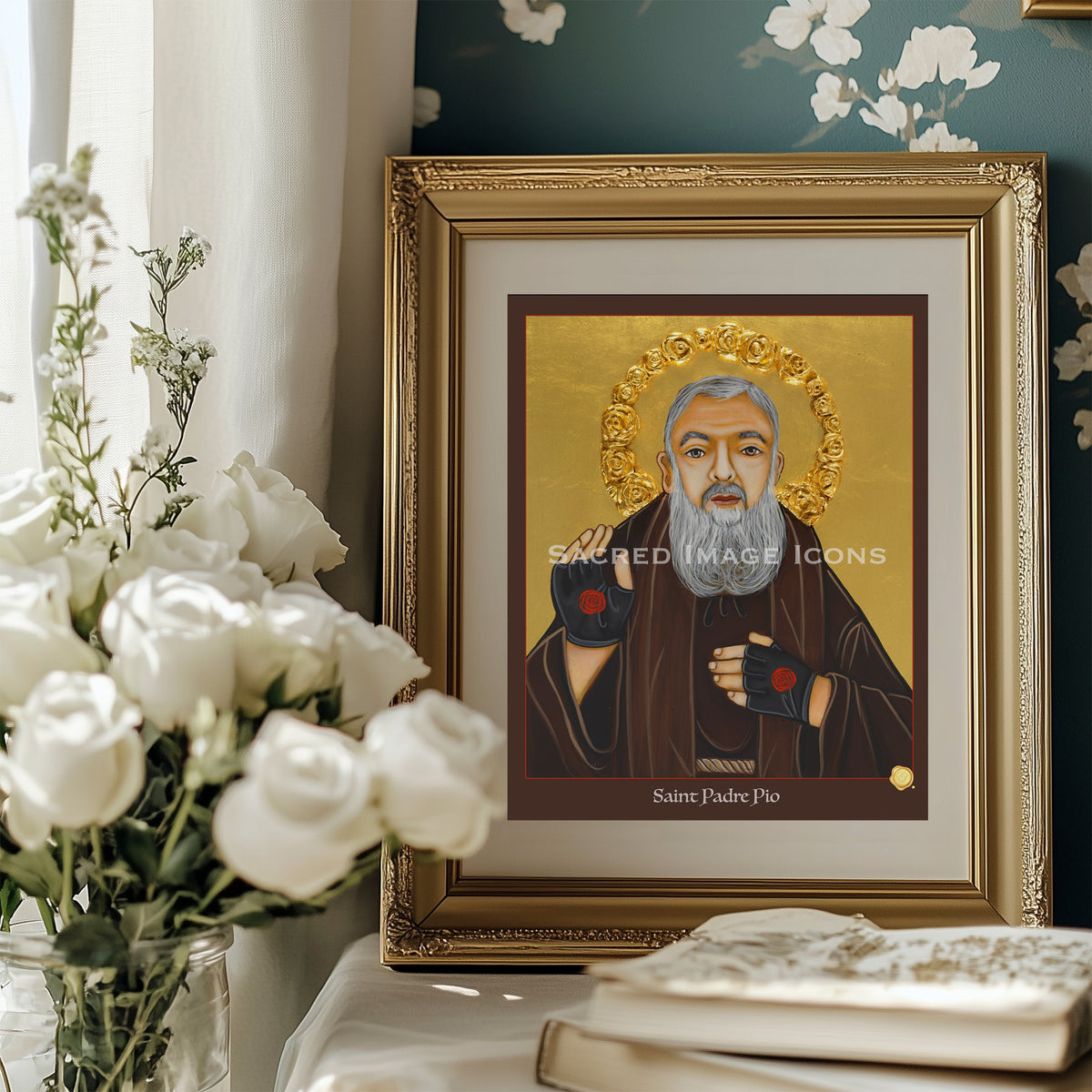 Saint Padre Pio Icon Print