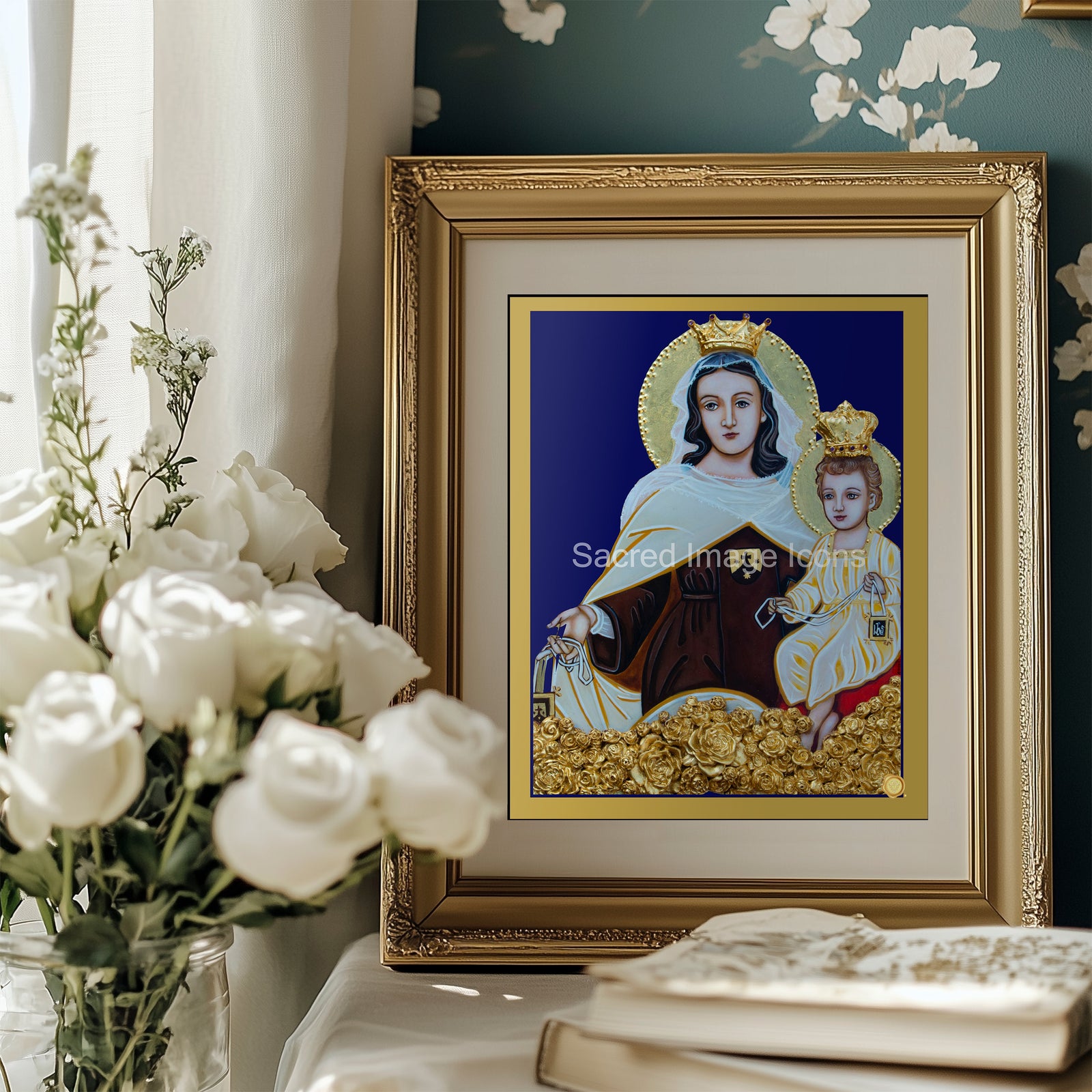 Our Lady of Mt Carmel Icon Print
