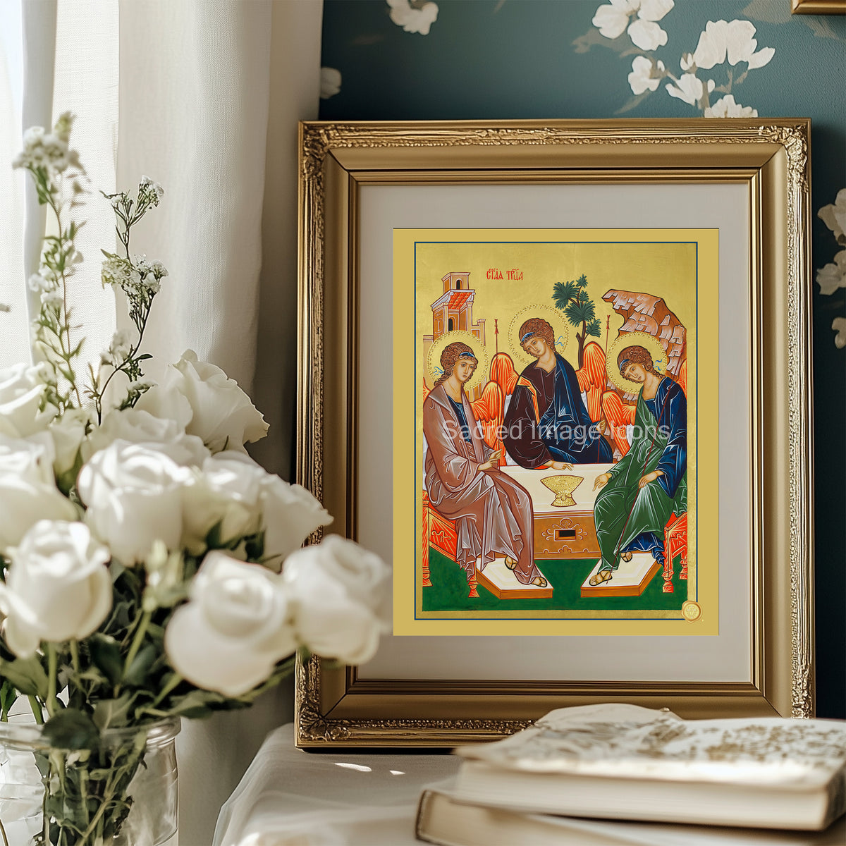 The Trinity of Angels Icon Print