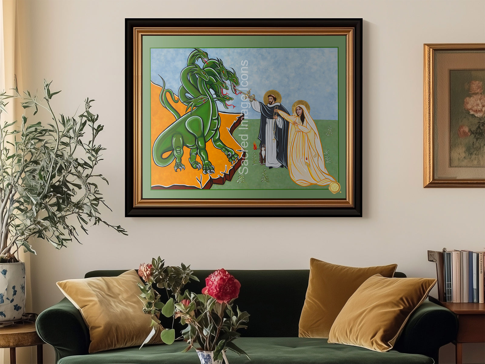 Saint Dominic The Rosary is a weapon Icon Print