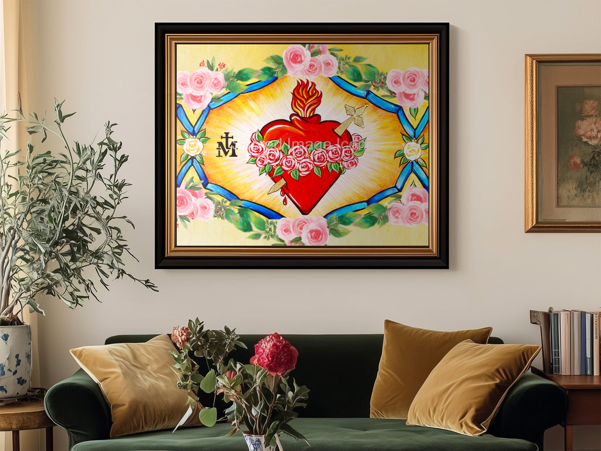 Immaculate Heart of Mary Art Icon Print