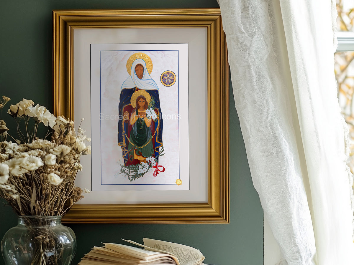 Saint Maria Goretti Icon Print
