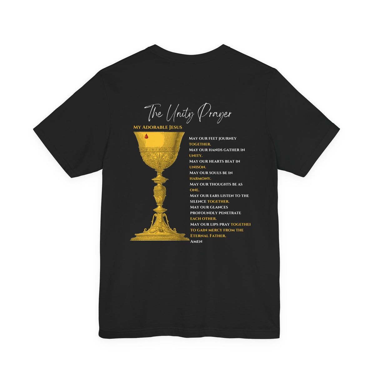 Flame of Love with Unity Prayer &amp; Chalice  -  Unisex  Bella + Canva Jersey Short Sleeve Tee