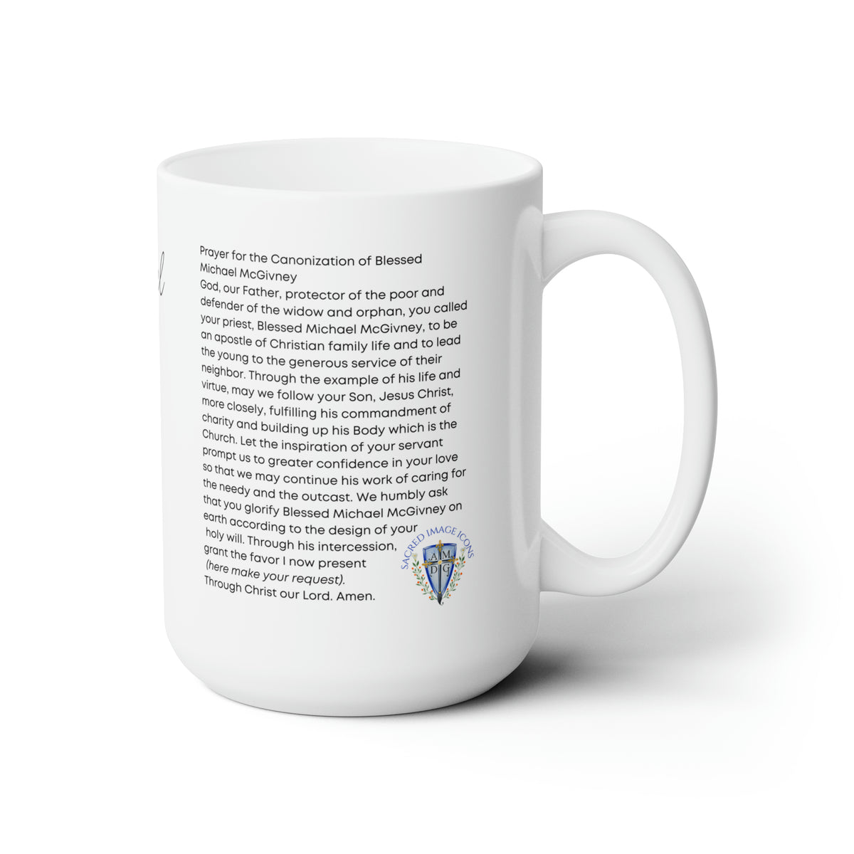Blessed Michael McGivney Prayer Mug 15oz