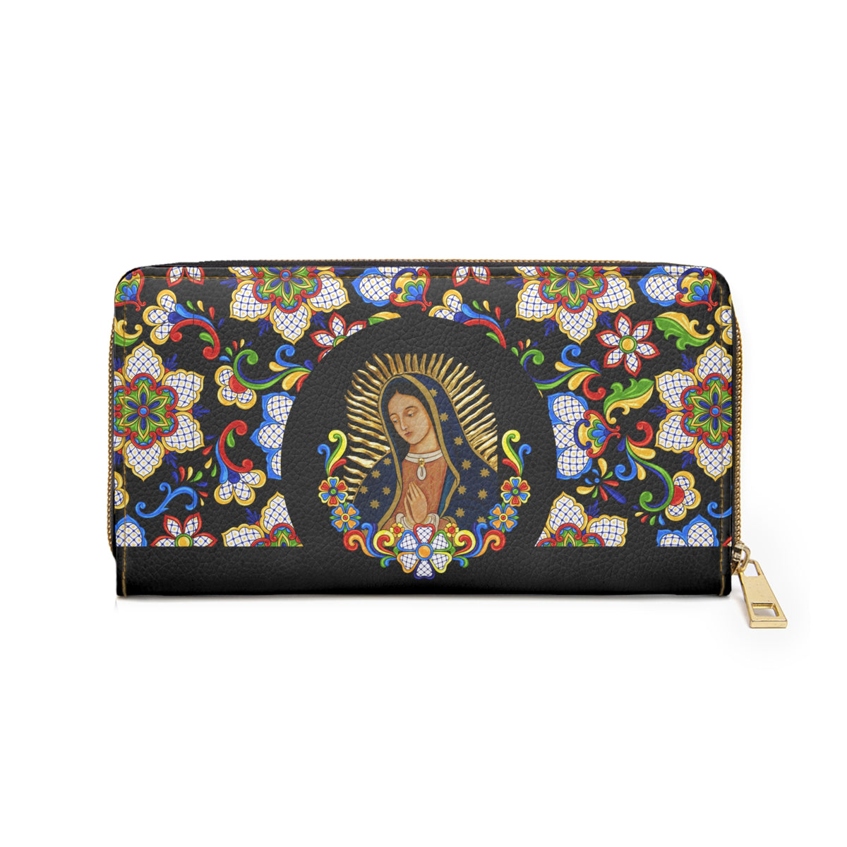Our Lady of Guadalupe Zipper Wallet (Vegan Leather)