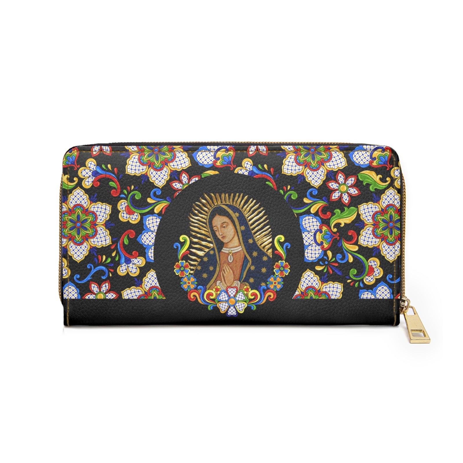 Our Lady of Guadalupe Zipper Wallet (Vegan Leather)