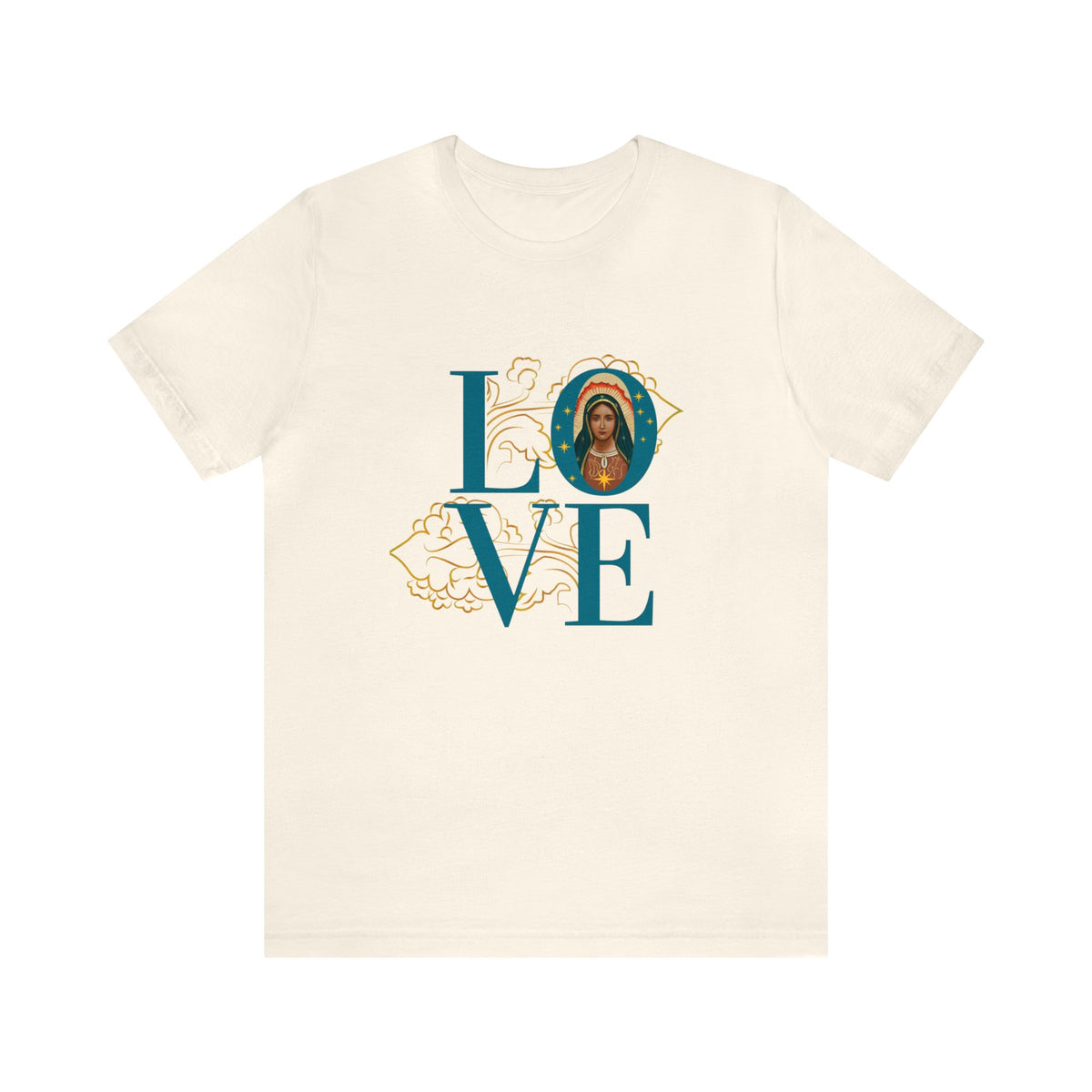 Our Lady of Guadalupe &quot;LOVE&quot; Unisex Jersey Tee