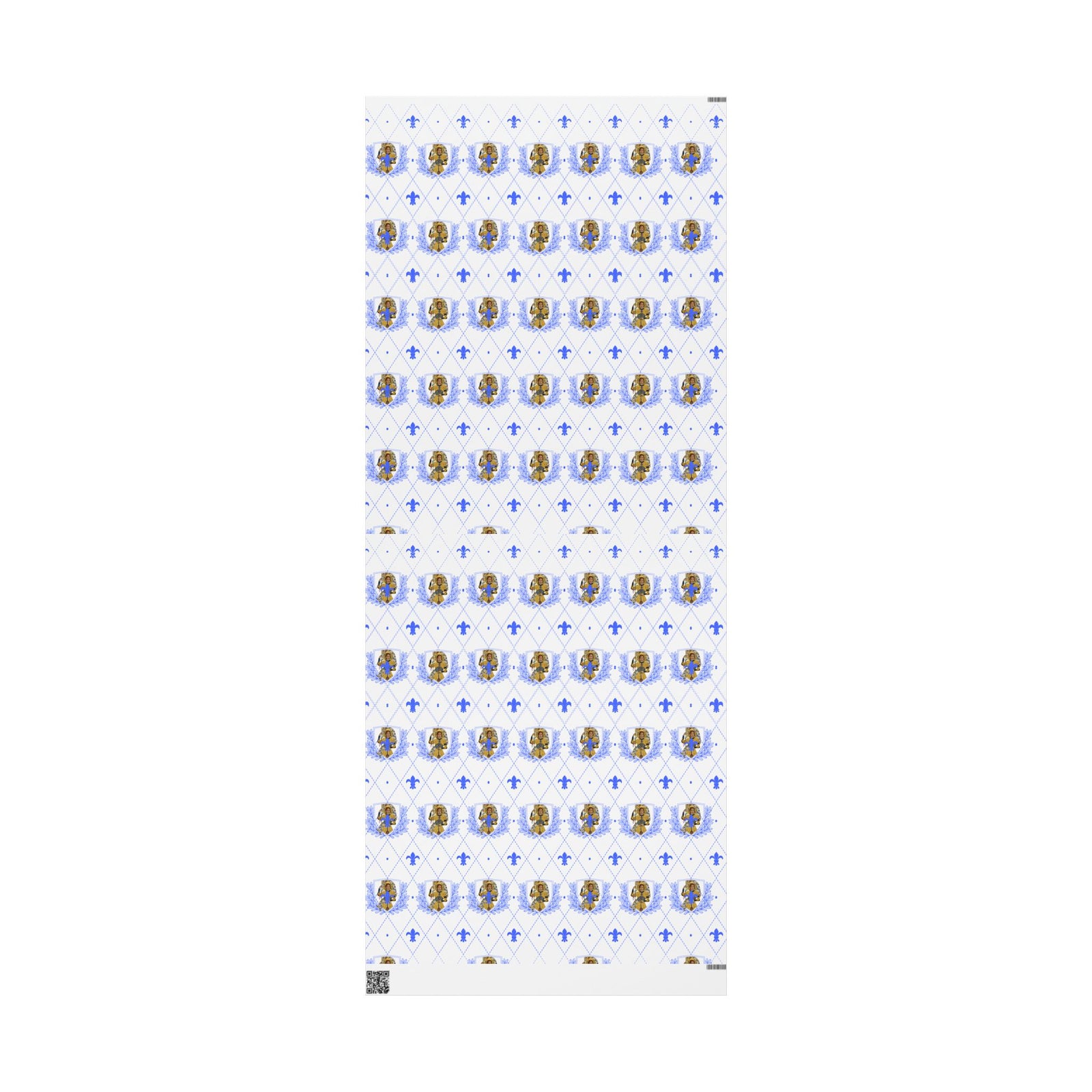 Gift Wrapping Paper - Saint Joan of Arc Blue - Roll