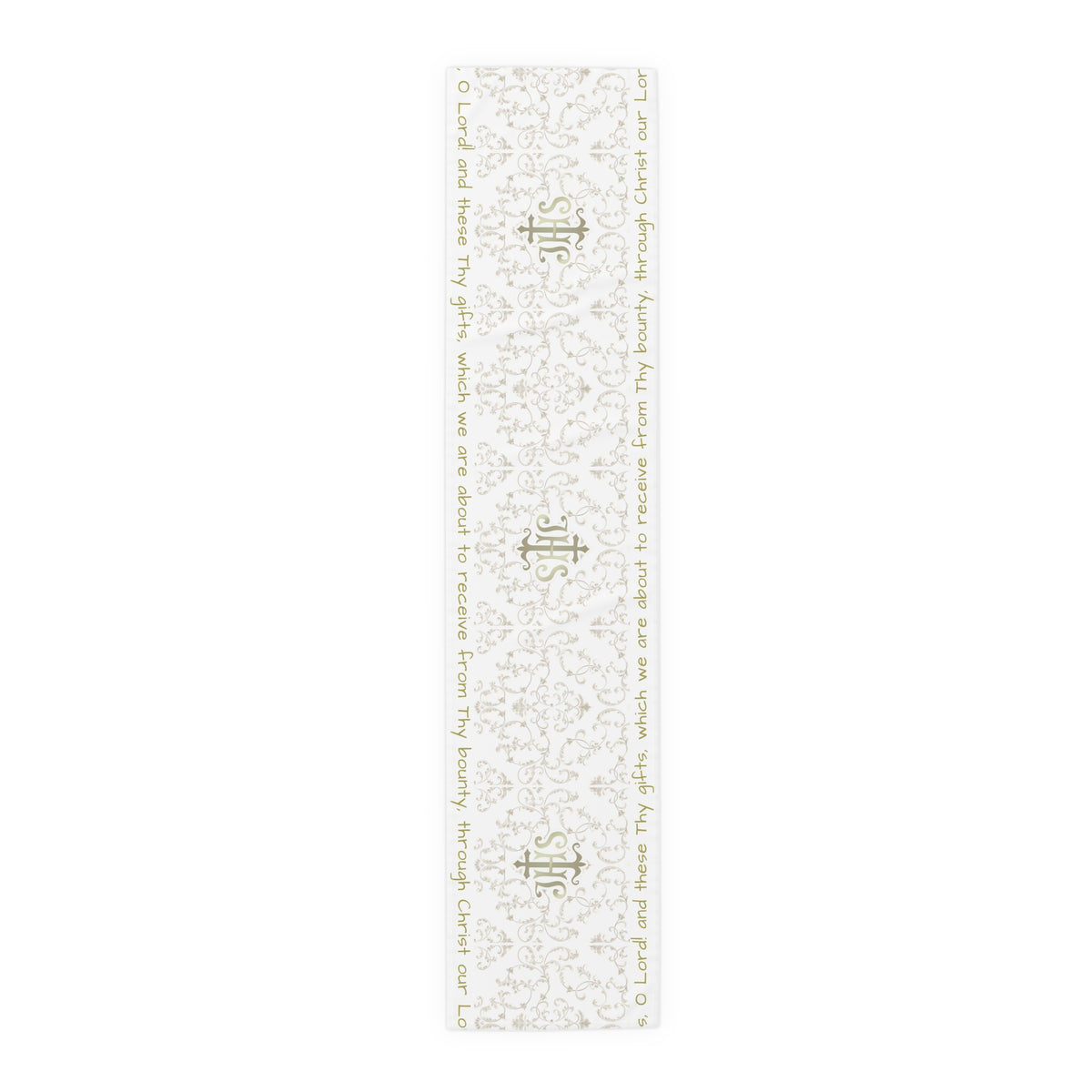 Bless us O Lord Table Runner in Cotton Twill or Poly