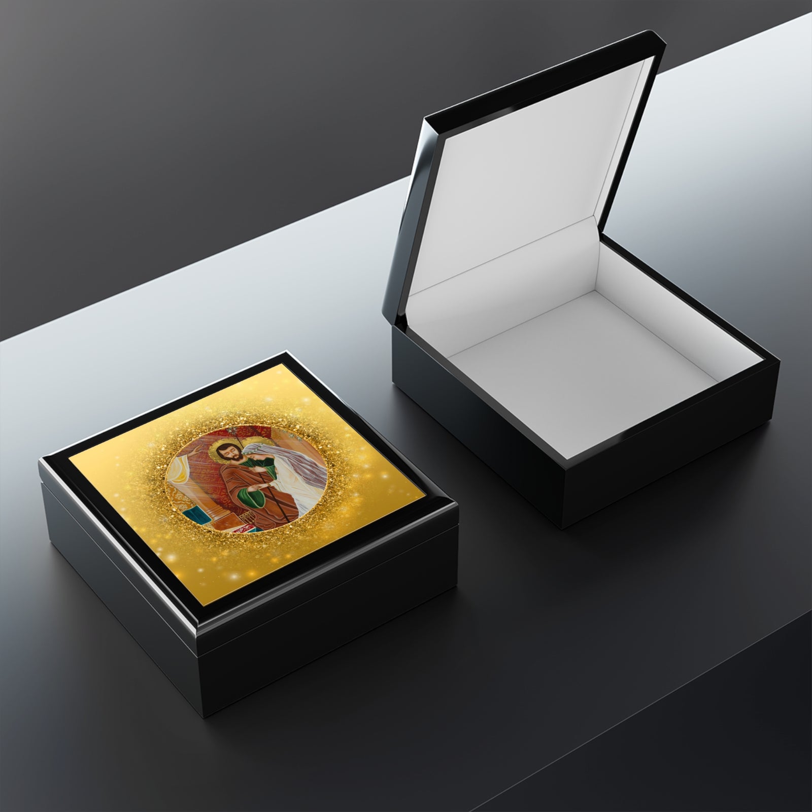 Rosary and Jewelry Box with The Wedding of Joseph and Mary