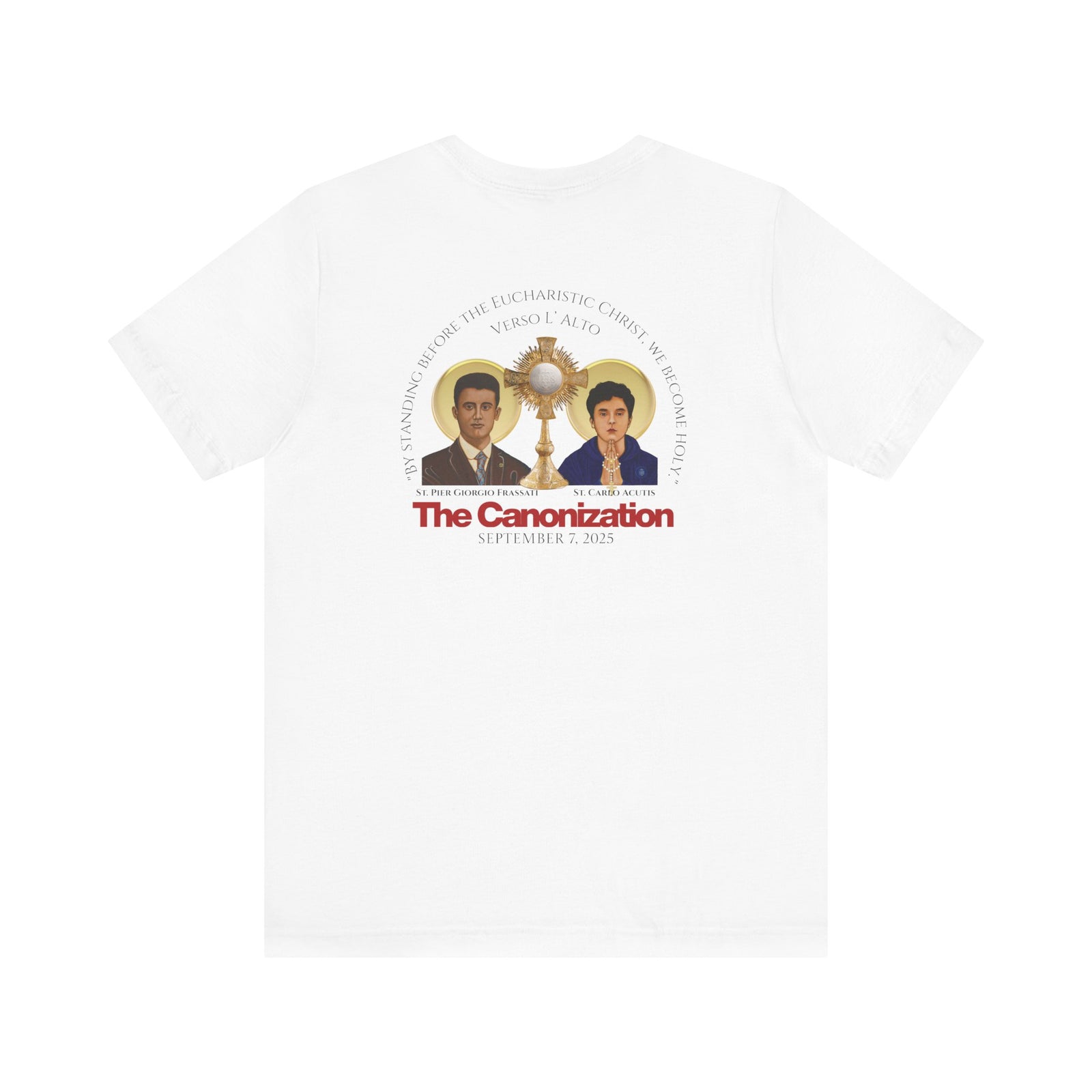 Canonization Commemoration Tee Shirt for Carlo Acutis and Pier Giorgio Frassati