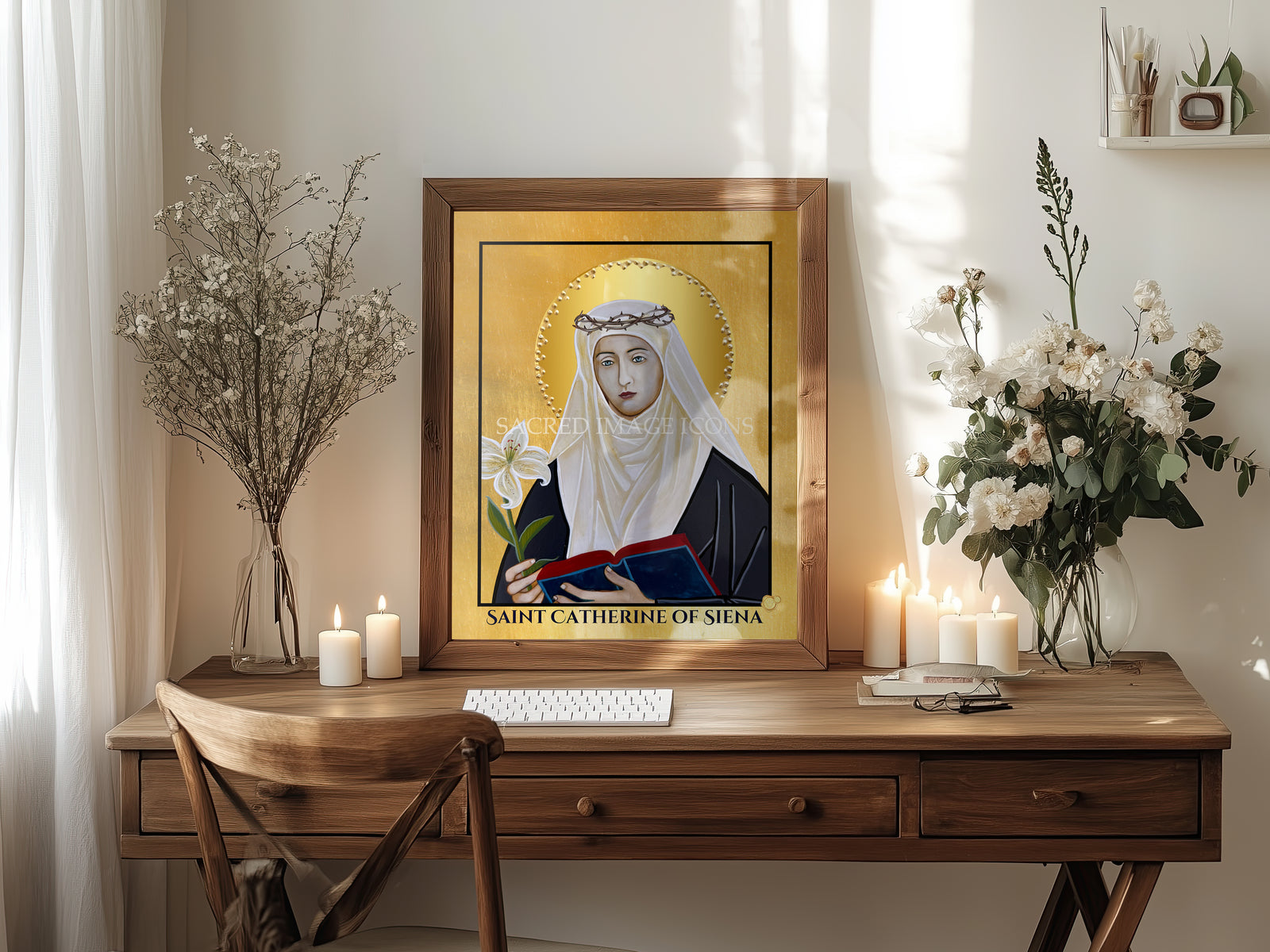 Saint Catherine of Siena Icon Print