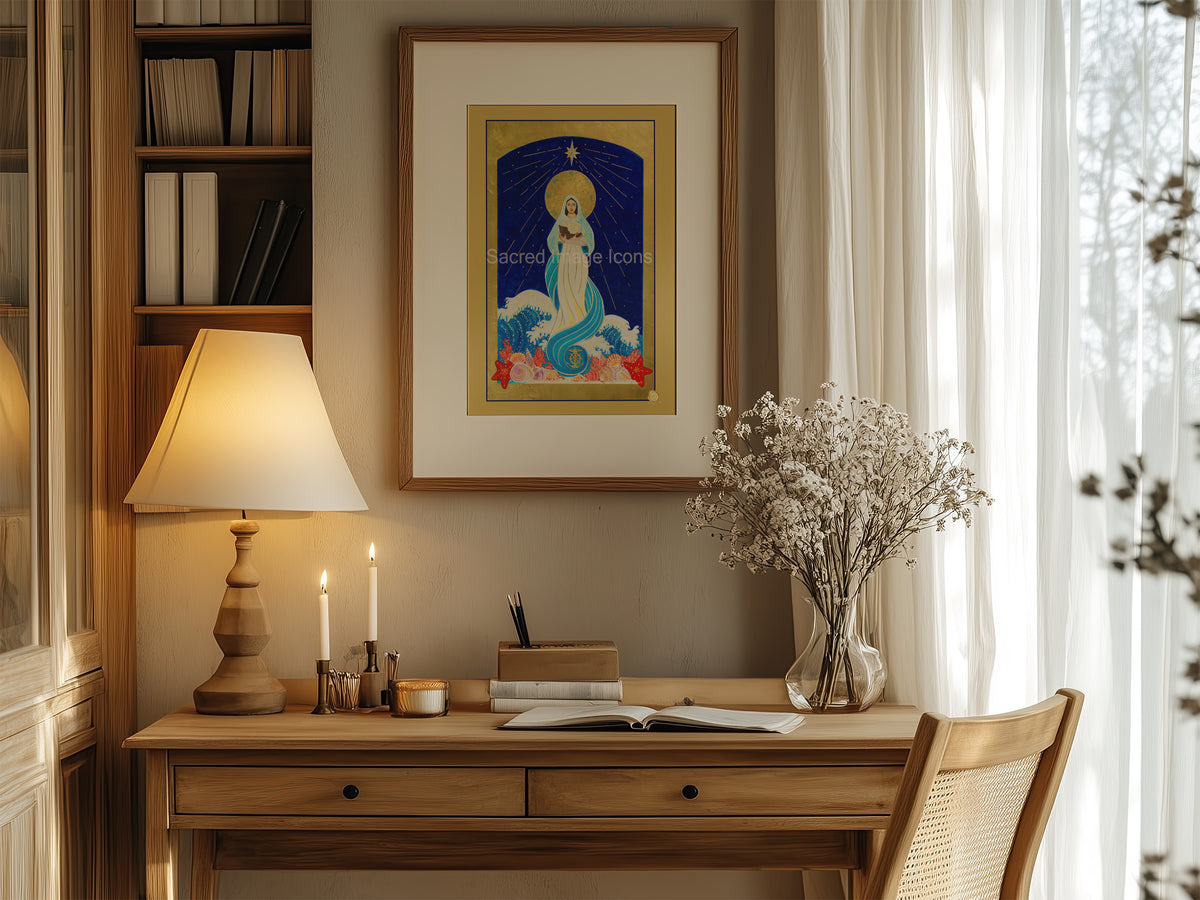 Our Lady Star of the Sea Icon Print - with framed options