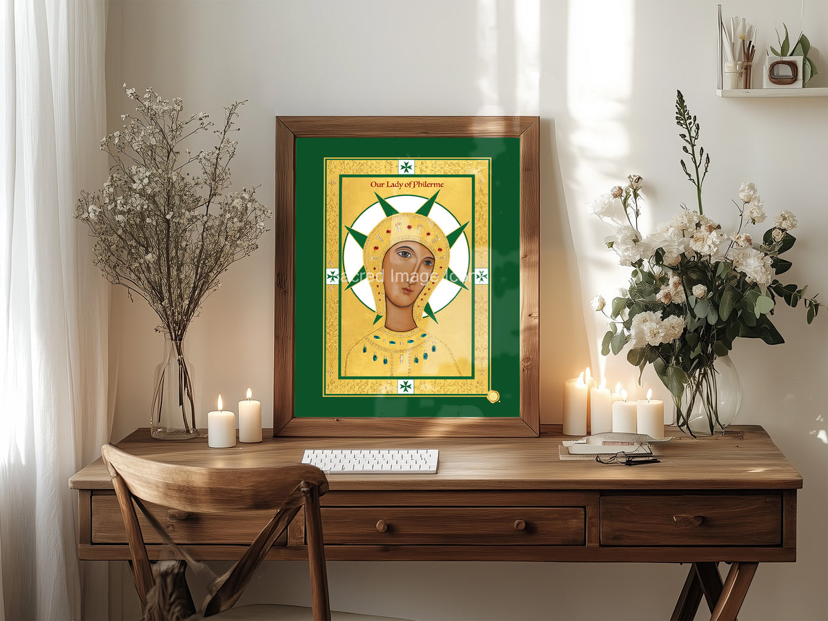 Our Lady of Philerme  - The Military and Hospitaller Order of St. Lazarus of Jerusalem - Icon Print
