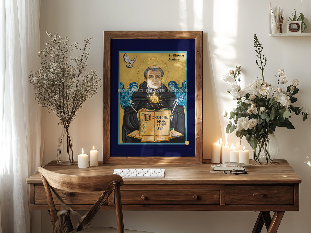 Saint Thomas Aquinas Icon Print