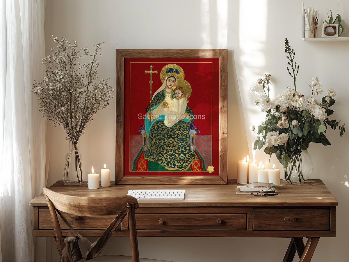 Our Lady Seat of Wisdom Icon Print