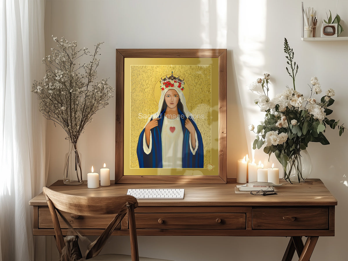 Immaculate Heart of Mary Icon Print