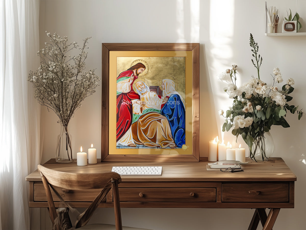 Saint Joseph of the Holy Death Icon Print
