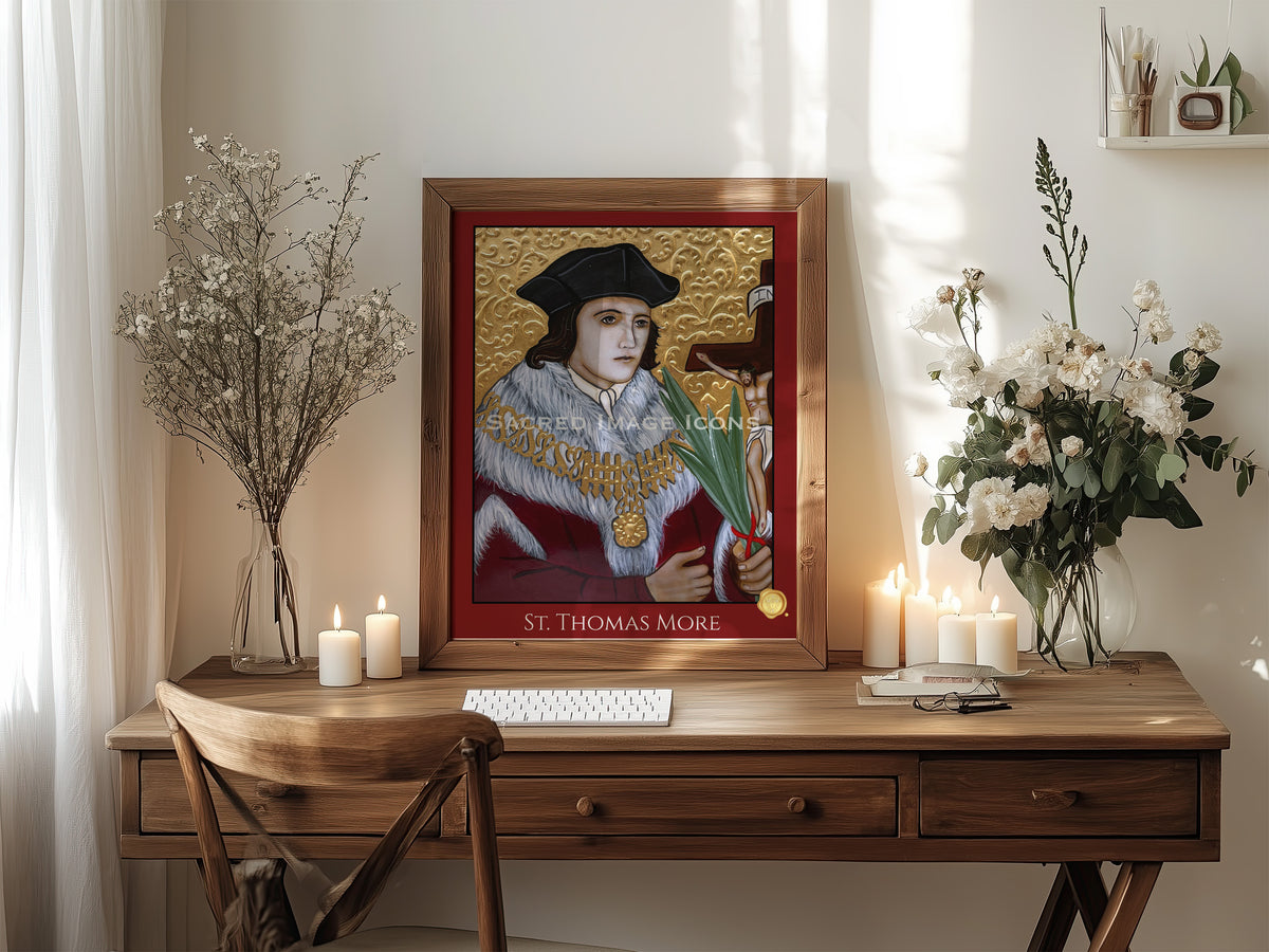 Saint Thomas More Icon Print