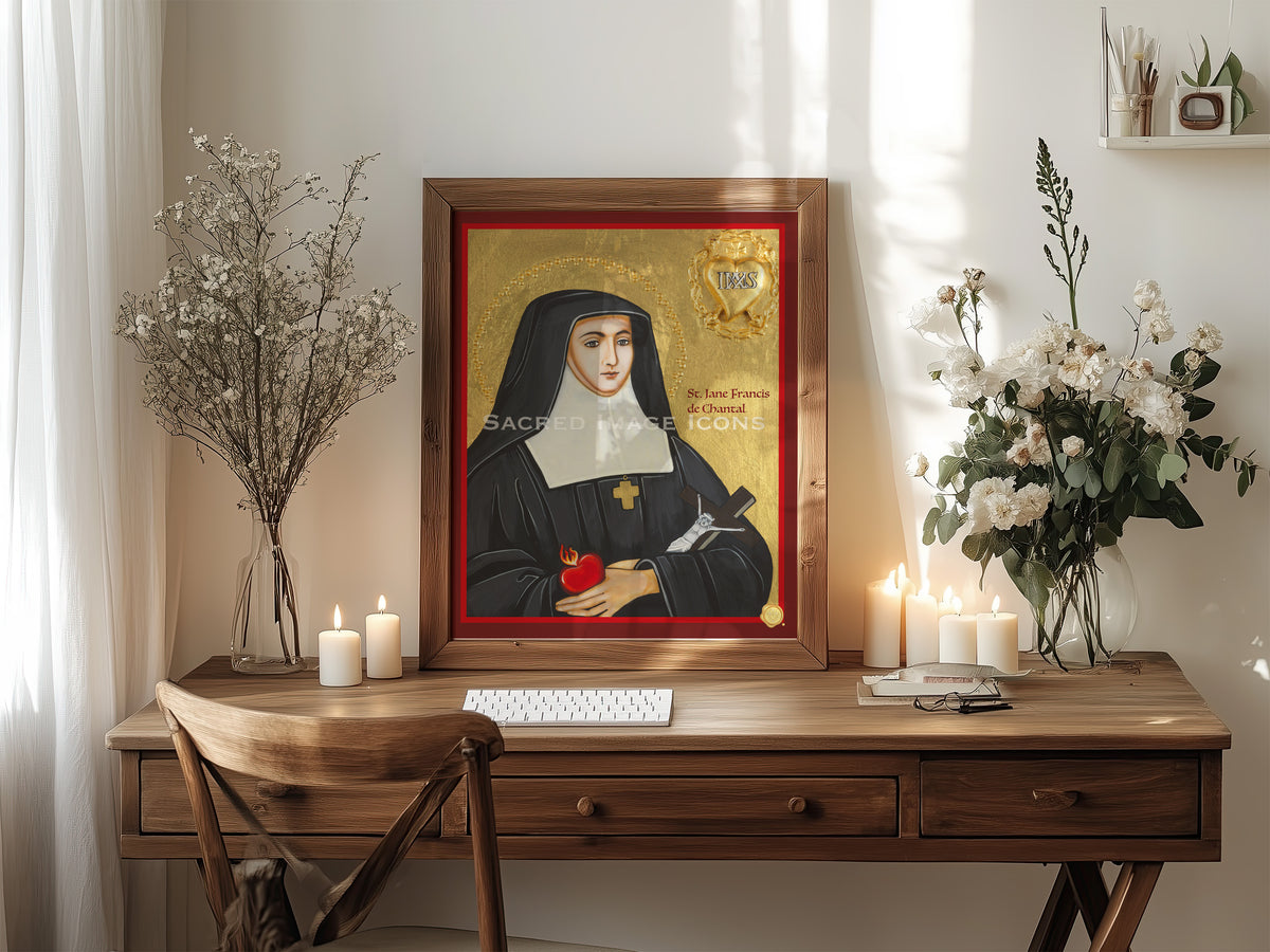 Saint Jane Frances de Chantal Icon Print