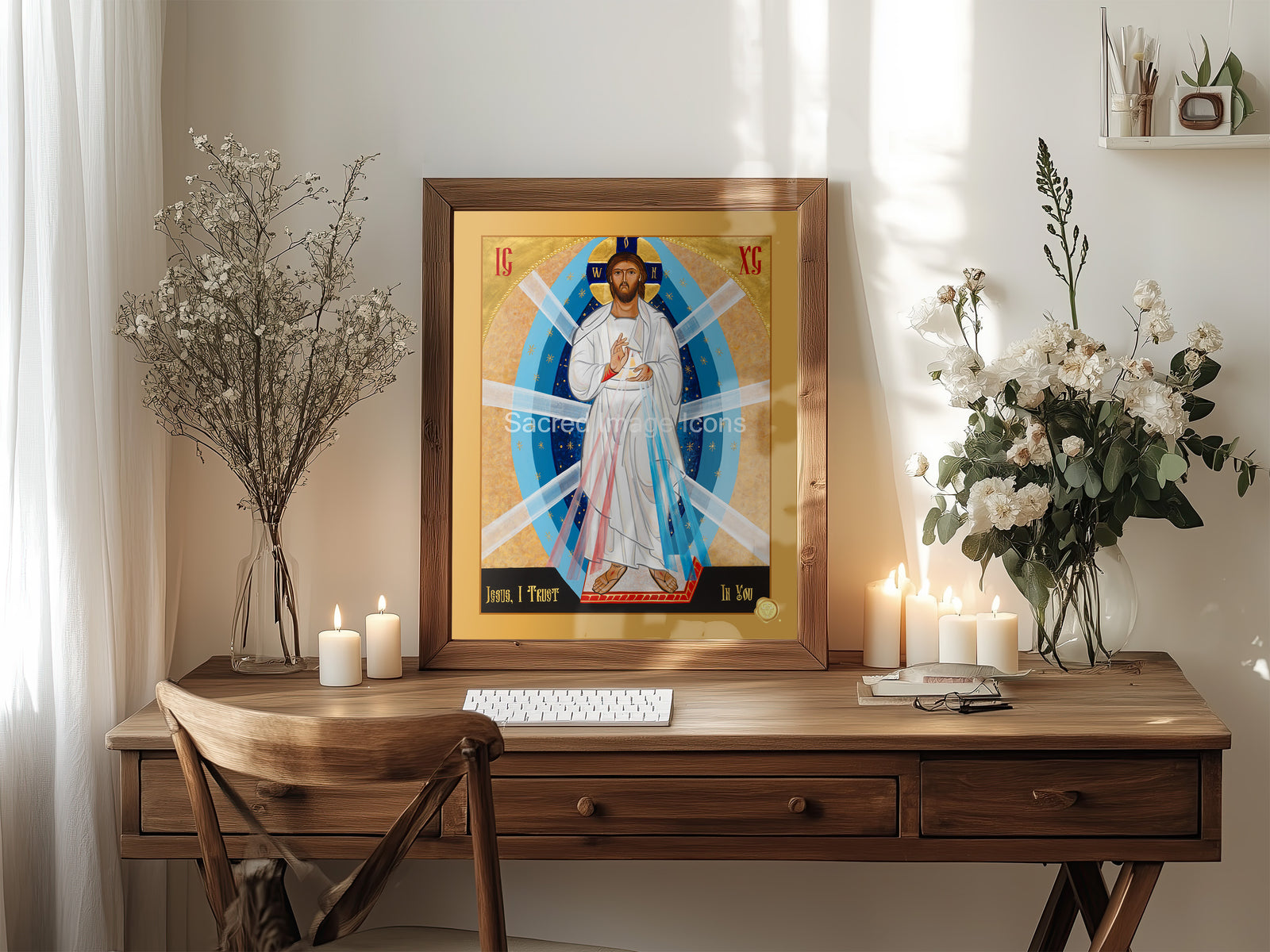Divine Mercy Byzantine Icon Print