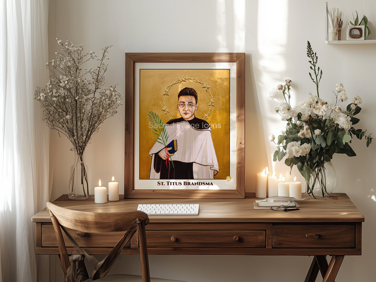 Saint Titus Brandsma Icon Print