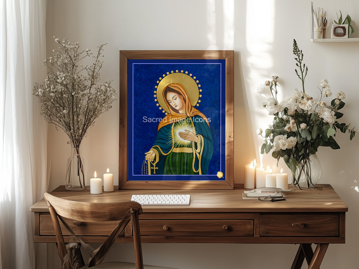 Flame of Love Icon Print