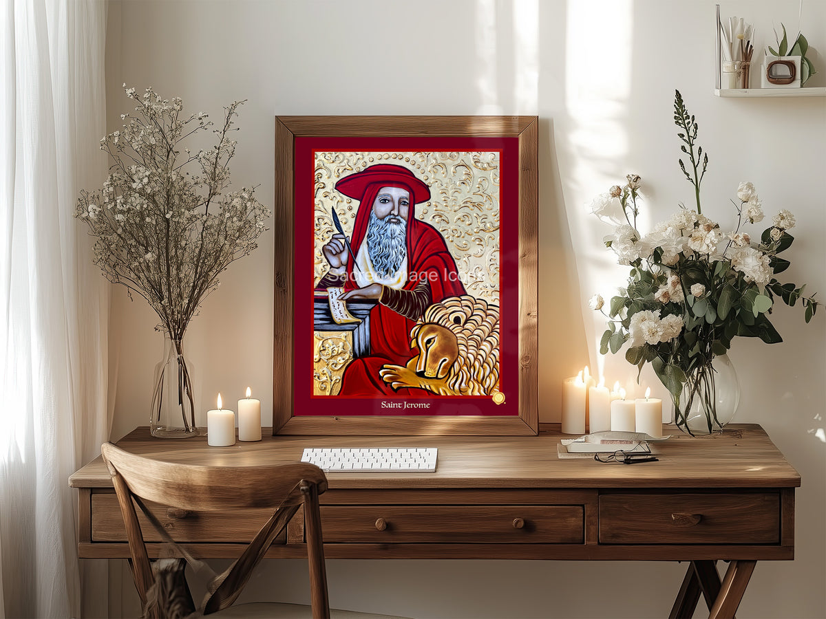 Saint Jerome Icon Print