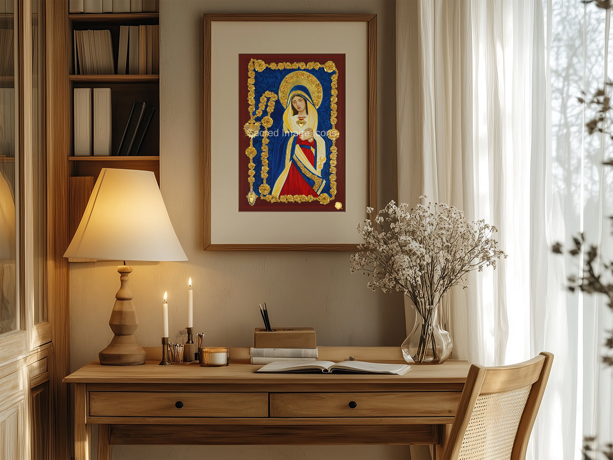 Our Lady of Sorrows Chaplet Icon Print