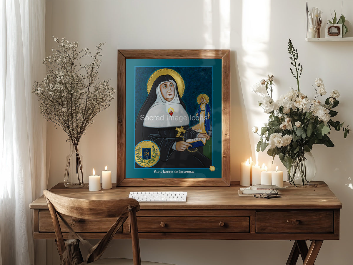Saint Jeanne de Lestonnac Icon Print
