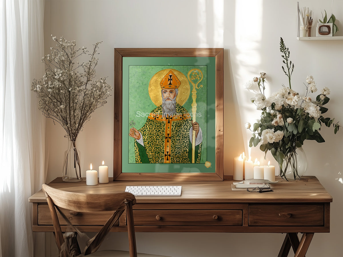Saint Patrick Icon Print